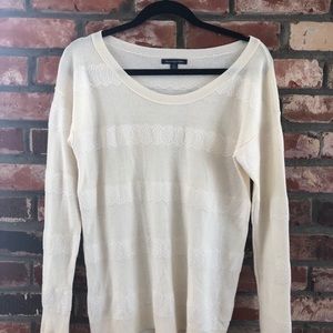 American Eagle Cream Lace Sweater